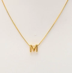 Colar Gargantilha Fina Minimalista Letras - comprar online