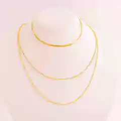 Colar Triplo Choker Folheado Correntes | com garantia | 1 milésimo - comprar online
