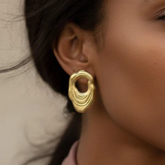 Brinco Dourado - Coração - Oração