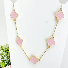 Colar Pingentes Trevo de Quatro Folhas Modelo Grande - GRM Bijuterias