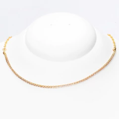 Colar Feminino Choker Dourado Folheado | com garantia