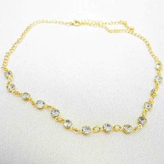 Colar Feminino Choker Dourado Folheado | com garantia na internet