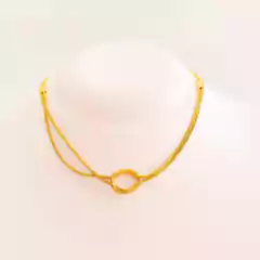 Colar Feminino Choker com 2 Correntes | Folheado 1 mm | com garantia - GRM Bijuterias