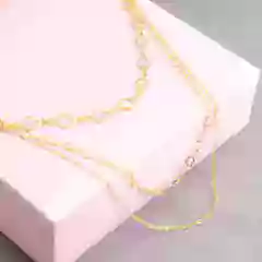 Colar Triplo Choker Folheado Correntes | com garantia | 1 milésimo