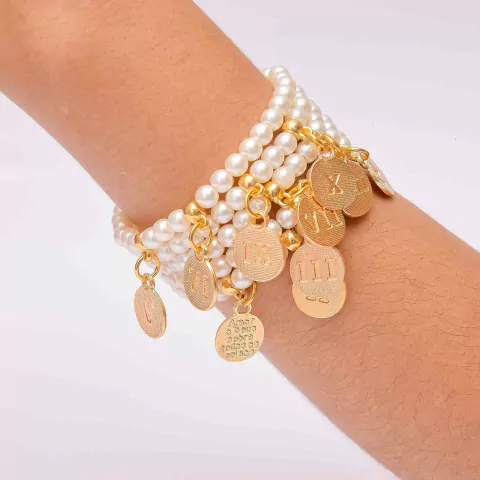 Kit 5 Pulseiras Dez Mandamentos com Pérolas