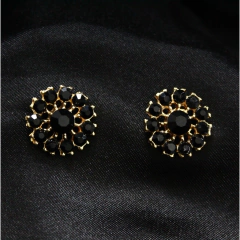 Imagem do Brincos Femininos de Strass e Base Dourada