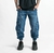 Jean cargo mom azul