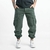 Jean cargo mom verde militar