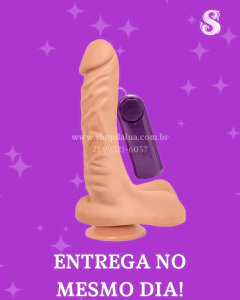 Fúria do Prazer – Prótese com Vibrador Externo 19cm