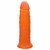 Prótese maciça com aroma de tangerina em polivinílico atóxico laranja - 14x3,4 cm