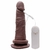 Prótese realística com vibrador, ventosa e controle de velocidade cor marrom - 16,5X3,5cm - comprar online