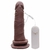 Prótese realística com vibrador, ventosa e controle de velocidade cor marrom - 16,5X3,5cm na internet