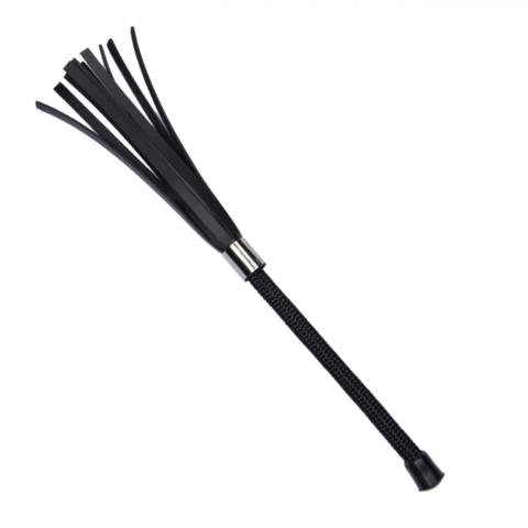 Chicote Simples em Plástico Revestido de Couro Sintético - 27cm