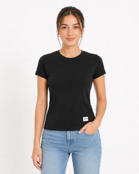 Remera manga corta mujer Basic