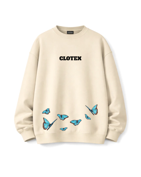Hoodie oversize Butterfly rústico