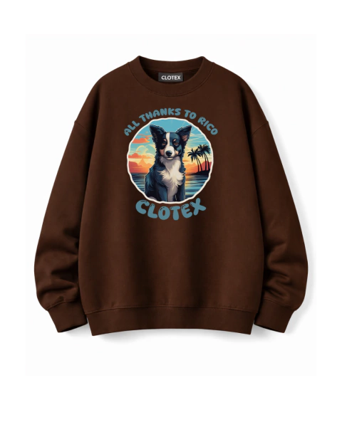 Hoodie oversize Rico rústico