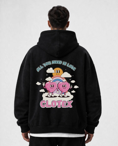 Hoodie Oversize Canguro Love