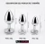 Plug anal metálico con diamante 1pz - All Store Mx