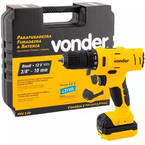 Parafusadeira/Fusadeira a Bateria. 12V