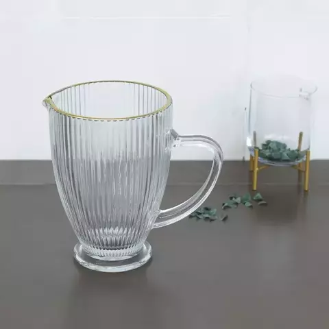 Jarra de Vidro com Fio de Ouro Lines 1,3L - Wolff
