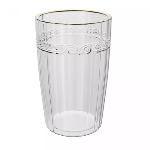 Copo Alto de Cristal Ecológico com Fio de Ouro Imperial 370ml