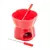Aparelho de Fondue Alpes 4 Peças Vermelho 400ml Lyor