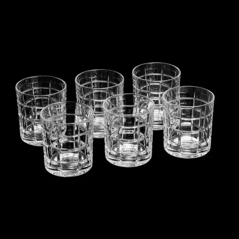 copo baixo de cristal timesquare, jogo com 6 unidades