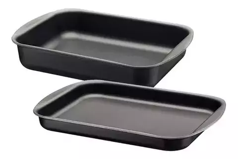Jogo De Assadeiras 2 Pçs Funda Rasa Antiaderente Tramontina
