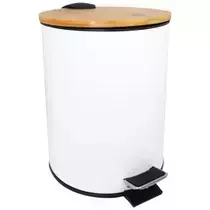 LIXEIRA 5L ROUND BRANCO