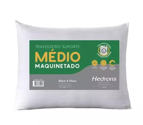 Travesseiro Maquinetado Medio- 50x70