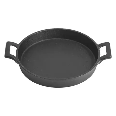 Mini panela de servir de ferro fundido.