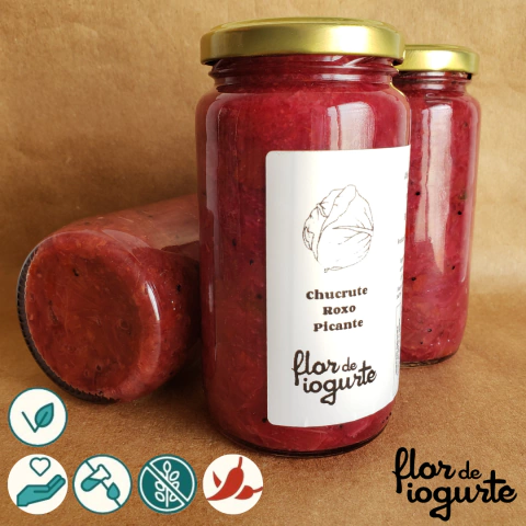 Chucrute Roxo Picante - Edição especial com pimentas frescas e frutas | Flor de Iogurte