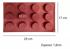 Molde Silicona Plancha 12 Mini Tortitas Jabones, Reposteria