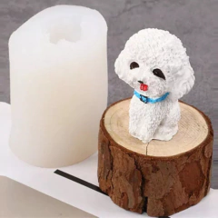 Molde De Silicona Perro 3d Especial Velas, Resina, Etc. en internet