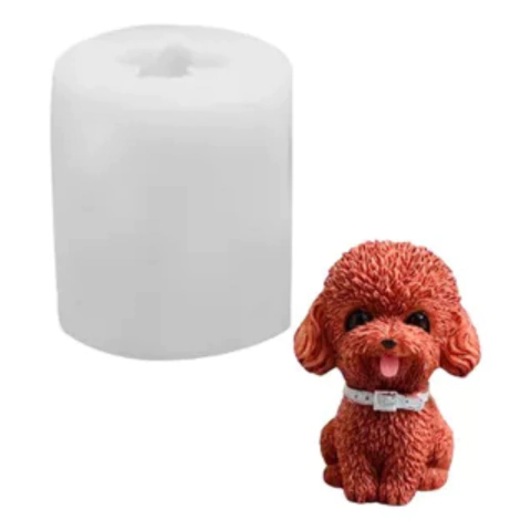 Molde De Silicona Perro 3d Especial Velas, Resina, Etc.