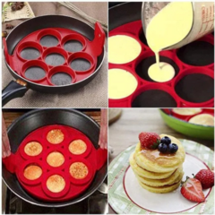 Molde Silicona Para Panqueques, Huevos Reposteria - Lua Distribuidora