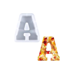 Molde De Silicona Letra Grande (Letra A) - Especial Para Resina