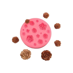 Molde de Silicona 16 rositas - Ideal Para Porcelana, Fondant, Resina, Etc.