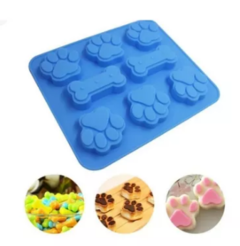 Molde De Silicona 6 Huellas De Perrito Patitas y Huesos - comprar online