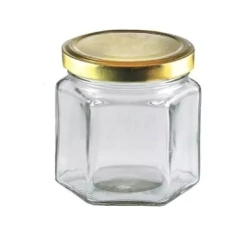 Frasco de Vidrio Hexagonal 190cc x Unidad - tienda online