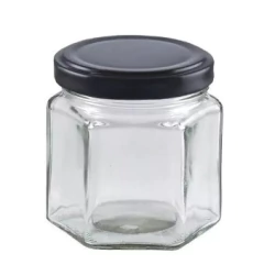 Frasco de Vidrio Hexagonal 190cc x Unidad en internet