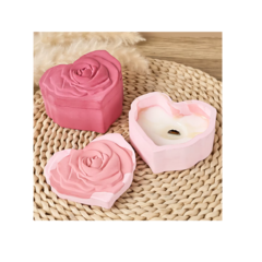 Molde De Silicona Corazón Porta Vela Para Velas, Jabones Etc - comprar online