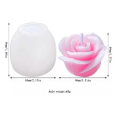 Molde Silicona Rosa 3d Ideal Para Jabones, Velas, Yeso, Etc en internet
