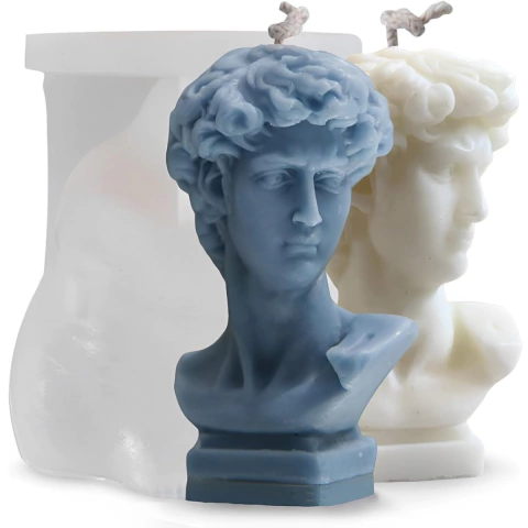 Molde De Silicona Busto Romano Ideal Velas, Resina, Yeso