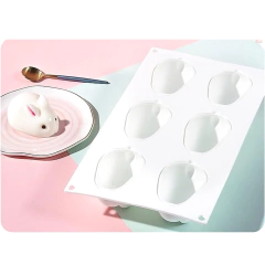 Molde De Silicona Conejitos Pascuas, Repostera, Resina, Vela - Lua Distribuidora