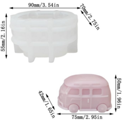 Molde De Silicona Mini Van Combi Ideal Velas, Resina, Yeso en internet