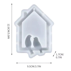 Molde De Silicona Casa Con Pajaritos Ideal Yeso, Resina en internet