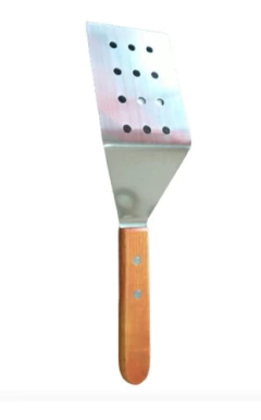 Espátula Plana Acero Inoxidable Con Mango Madera en internet