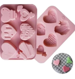 Molde De Silicona Love Corazones Especial Para Jabones, Velas, Etc.