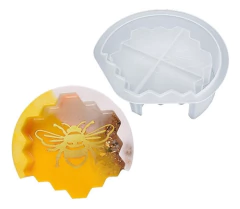 Molde De Silicona X3 - Organizador Y Posa Vasos (Modelo: Panal Abejas) en internet